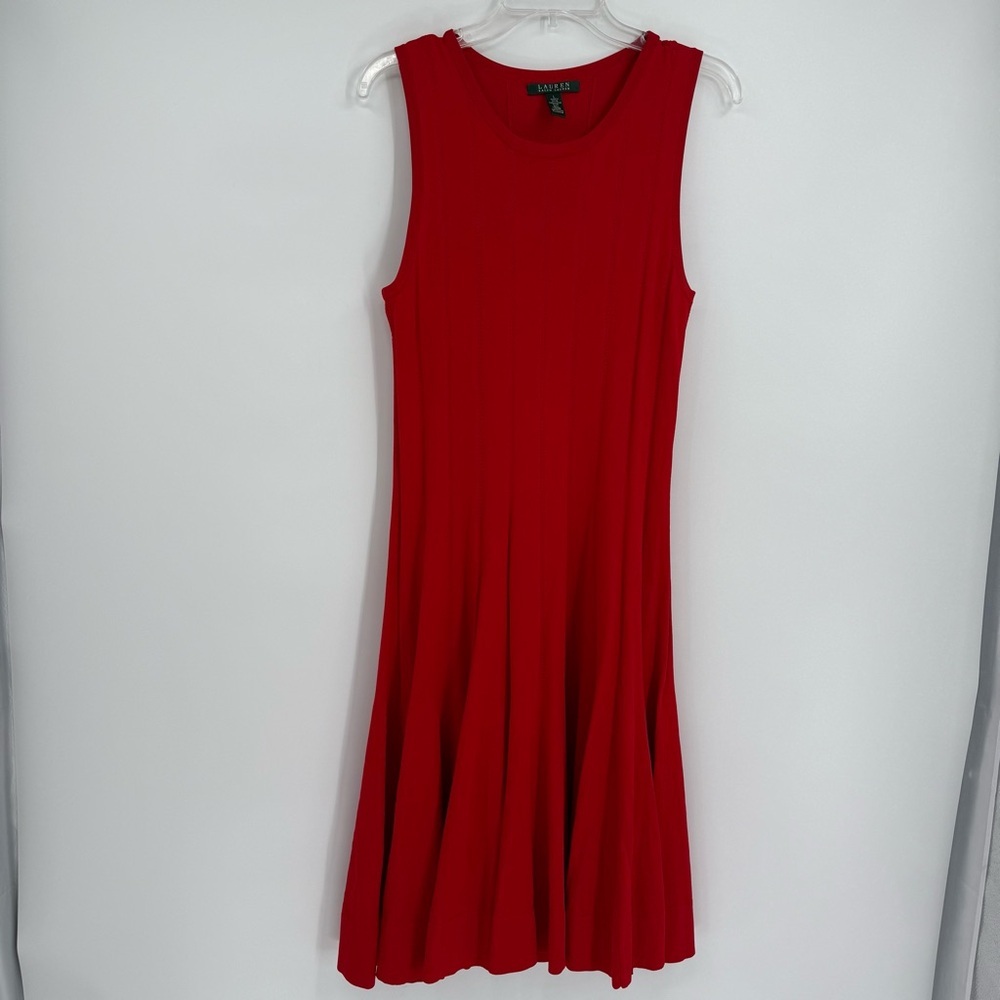 Lauren Ralph Lauren Red Midi Dress - Picture 9 of 9